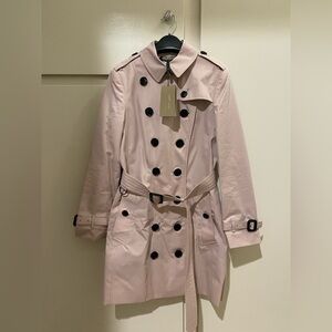 Burberry Sandringham Ice Pink Trench Coat New With Tags